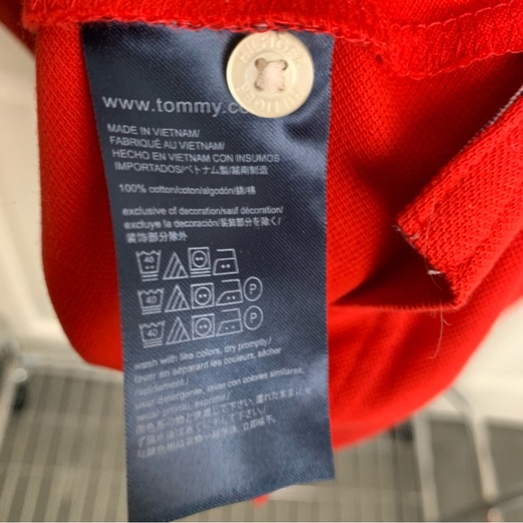 TOMMY HILFIGER RED POLO SHIRT - Picture 4 of 4